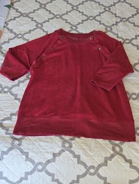 Isabel Maternity by Ingrid & Isabel Raspberry Snap-Shoulder Top